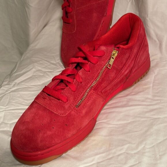 FILA ORIGINAL ZIPPER MENS RED SUEDE NWOT - Picture 4 of 7